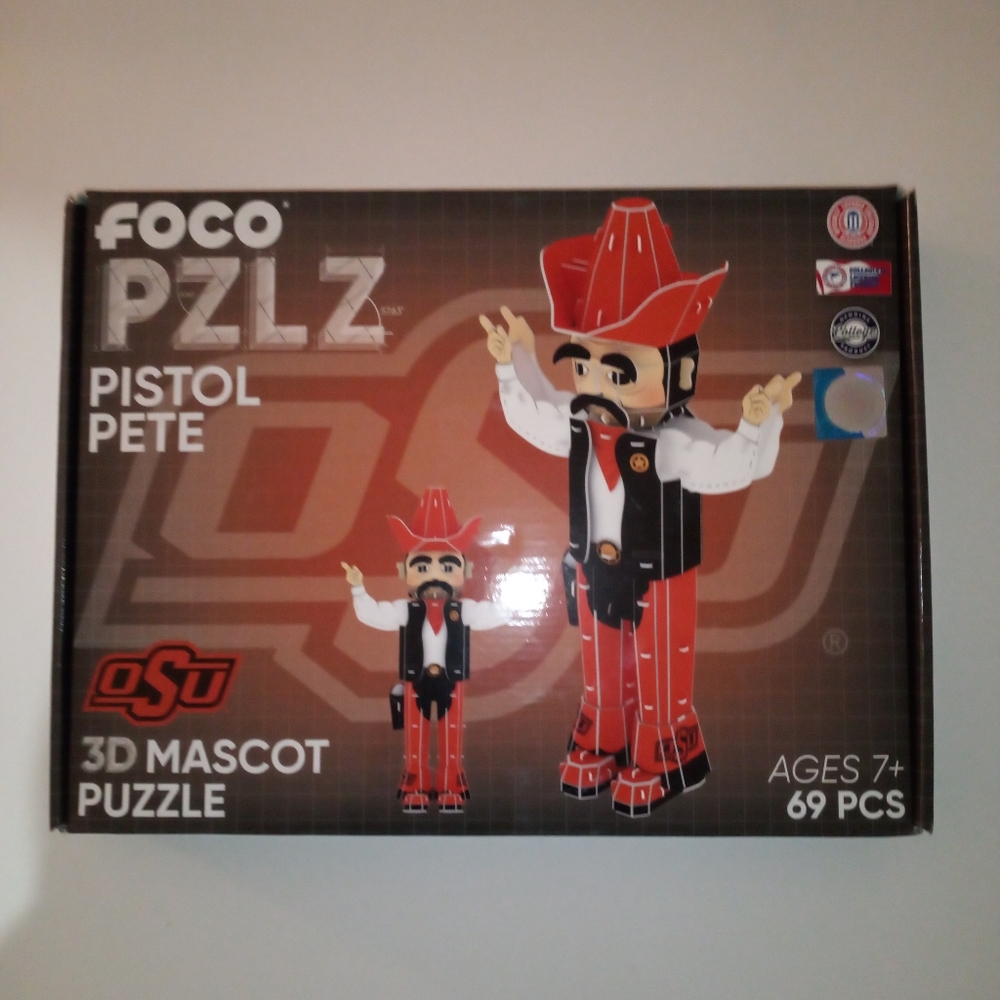 Foco Pzlz 3D mascot puzzle Pistol Pete